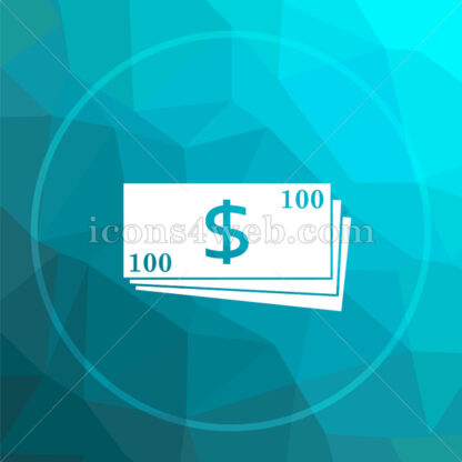 Money low poly button. - Website icons