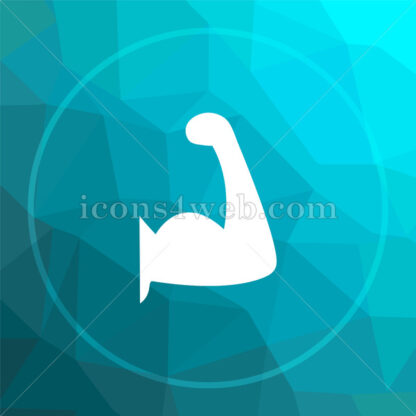 Muscle low poly button. - Website icons