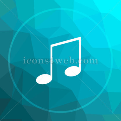 Music low poly button. - Website icons