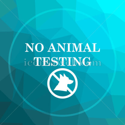No animal testing low poly button. - Website icons