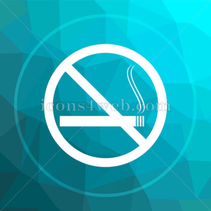 No smoking low poly button. - Website icons