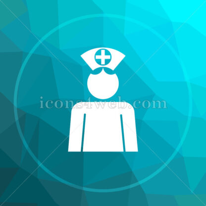 Nurse low poly button. - Website icons