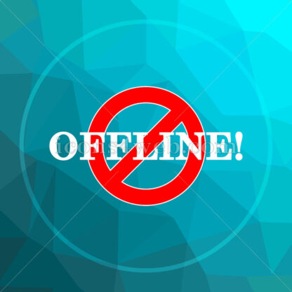 Offline low poly button. - Website icons