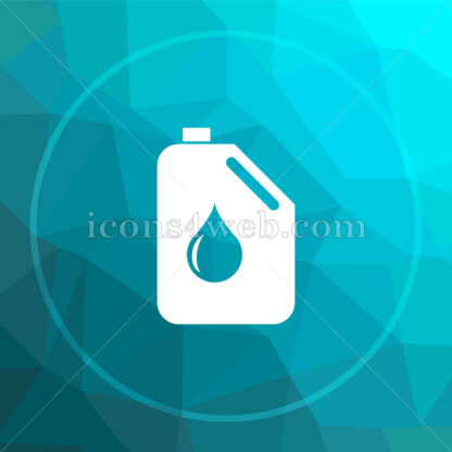 Oil can low poly button. - Website icons