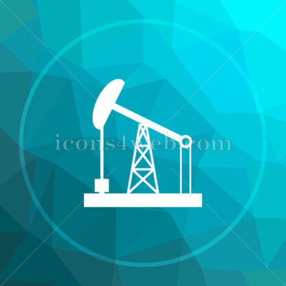 Oil pump low poly button. - Website icons