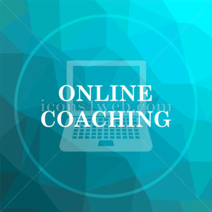 Online coaching low poly button. - Website icons