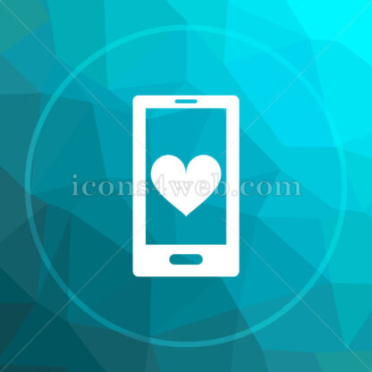 Online dating low poly button. - Website icons