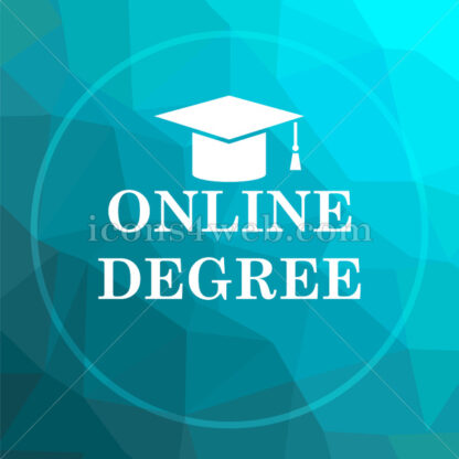 Online degree low poly button. - Website icons