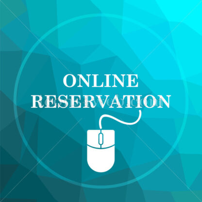 Online reservation low poly button. - Website icons
