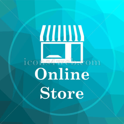 Online store low poly button. - Website icons