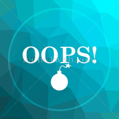 Oops low poly button. - Website icons