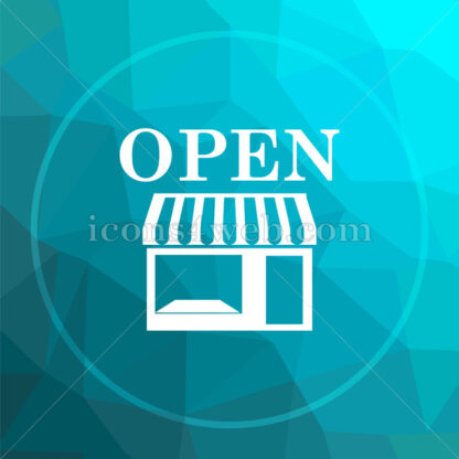 Open store low poly button. - Website icons