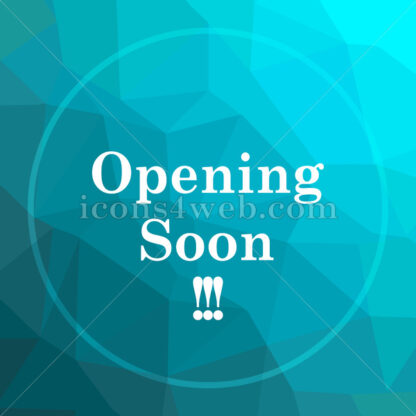 Opening soon low poly button. - Website icons