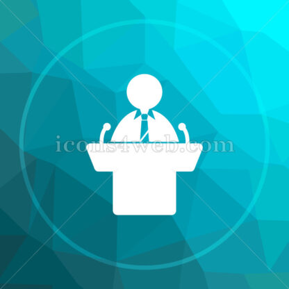 Orator low poly button. - Website icons