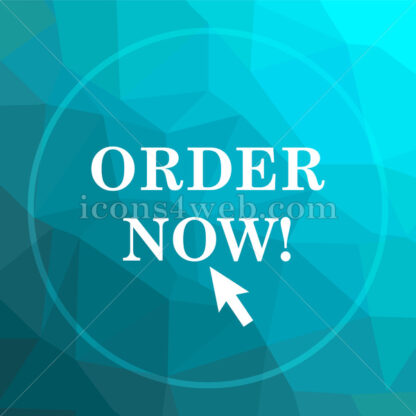Order now low poly button. - Website icons