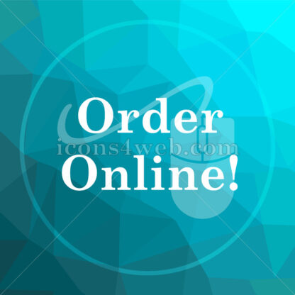 Order online low poly button. - Website icons