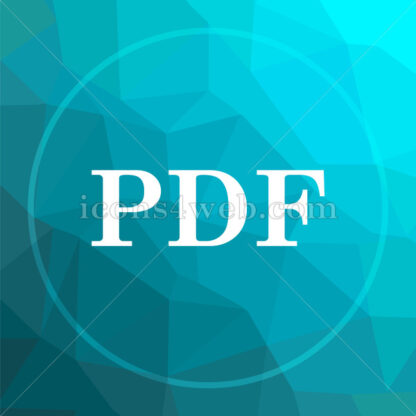 PDF low poly button. - Website icons