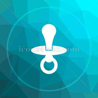Pacifier low poly button. - Website icons