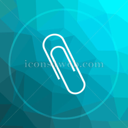 Paperclip low poly button. - Website icons