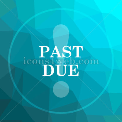 Past due low poly button. - Website icons