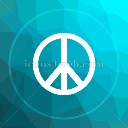 Peace low poly button. - Website icons
