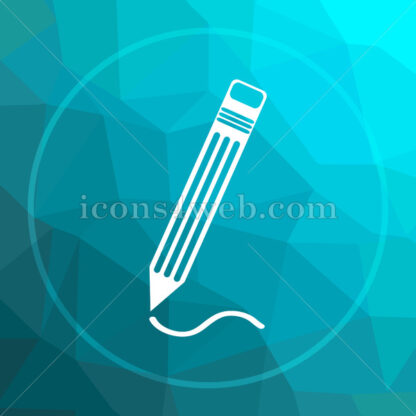 Pen low poly button. - Website icons