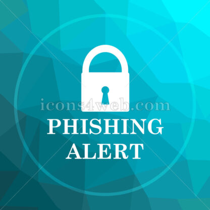 Phishing alert low poly button. - Website icons