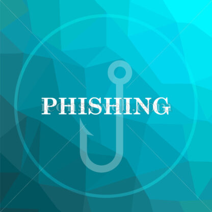 Phishing low poly button. - Website icons