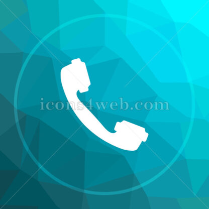 Phone low poly button. - Website icons