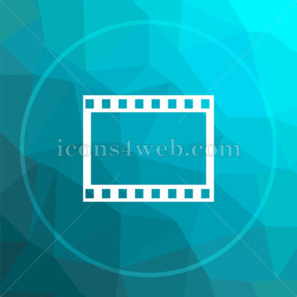 Photo film low poly button. - Website icons