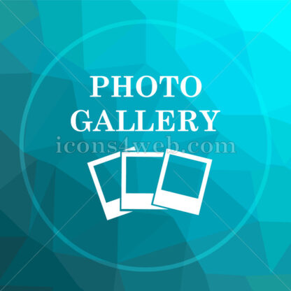 Photo gallery low poly button. - Website icons