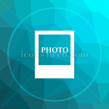 Photo low poly button. - Website icons
