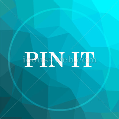 Pin it low poly button. - Website icons