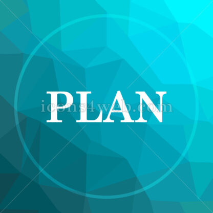 Plan low poly button. - Website icons