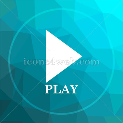 Play low poly button. - Website icons