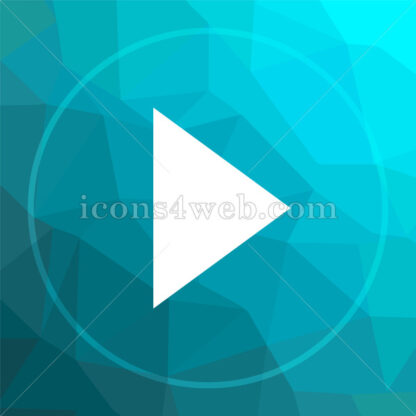 Play sign low poly button. - Website icons