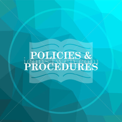 Policies and procedures low poly button. - Website icons