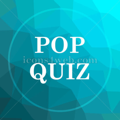 Pop quiz low poly button. - Website icons