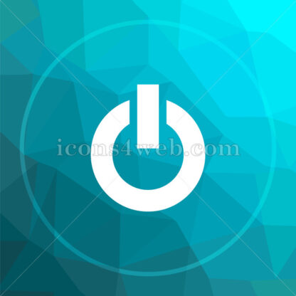 Power button low poly button. - Website icons