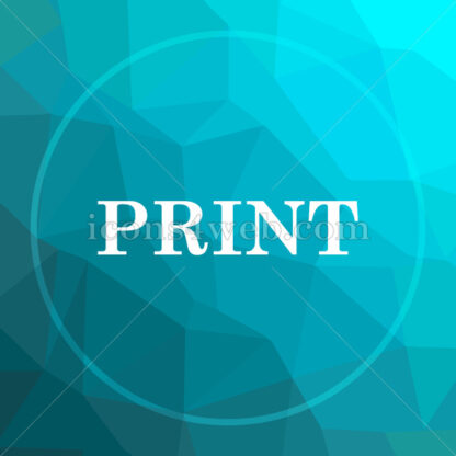 Print low poly button. - Website icons