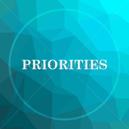 Priorities low poly button. - Website icons