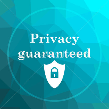 Privacy guaranteed low poly button. - Website icons