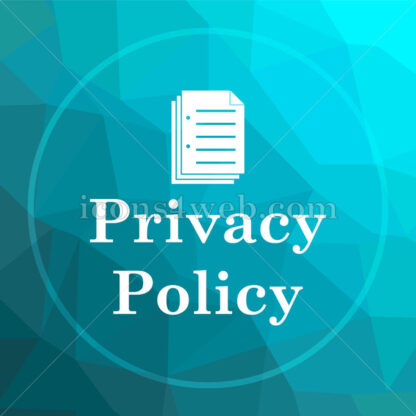 Privacy policy low poly button. - Website icons