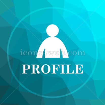 Profile low poly button. - Website icons