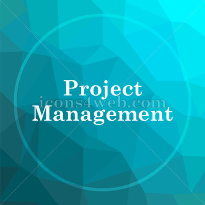 Project management low poly button. - Website icons