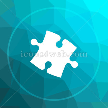 Puzzle piece low poly button. - Website icons