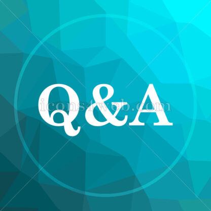 Q&A low poly button. - Website icons