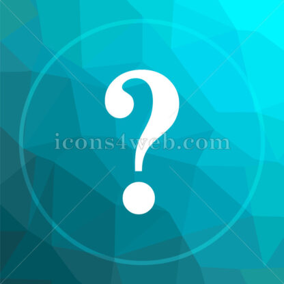 Question mark low poly button. - Website icons