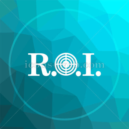 ROI low poly button. - Website icons
