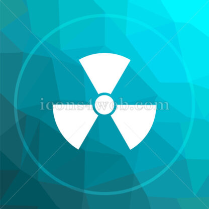 Radiation low poly button. - Website icons